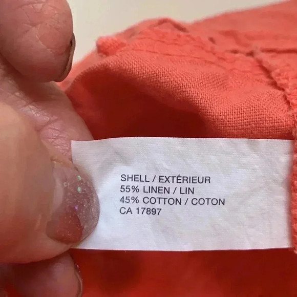 Gap salmon pink, linen/cotton shorts, lightweight, four pockets - Picture 5 of 5